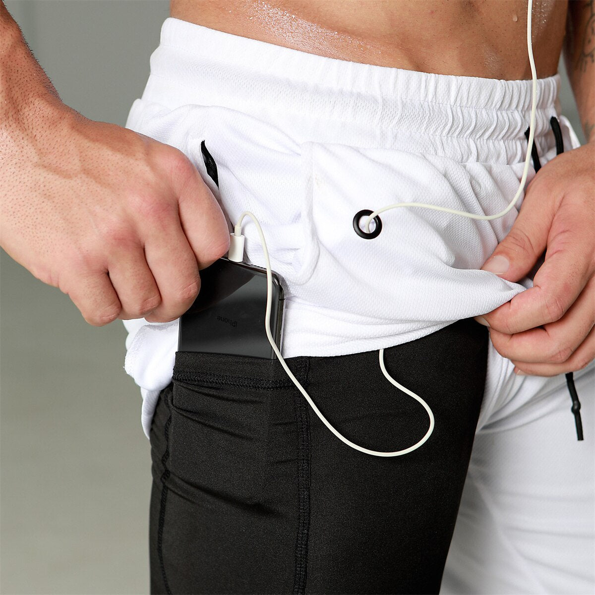 Men Gym 2 in 1 Sweatpants