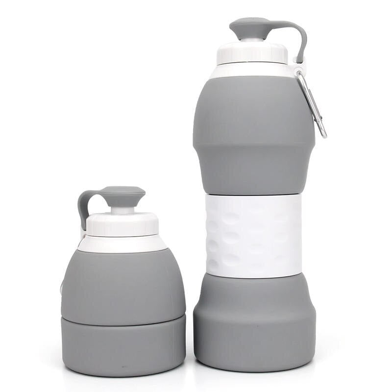 Portable Collapsible Water Bottle 580ML Grey