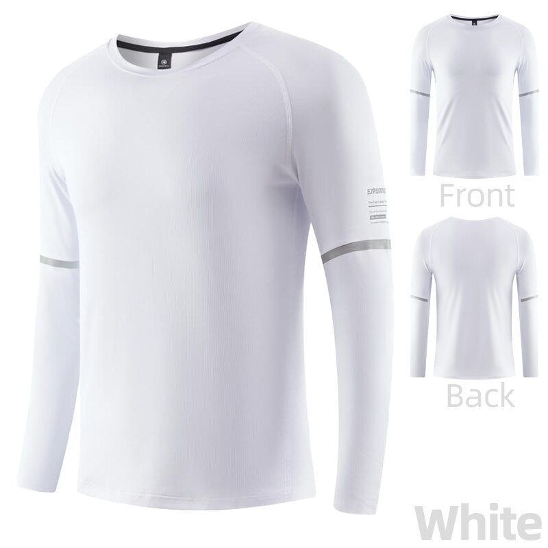 Men Tight Gym Compression T-shirt A-White