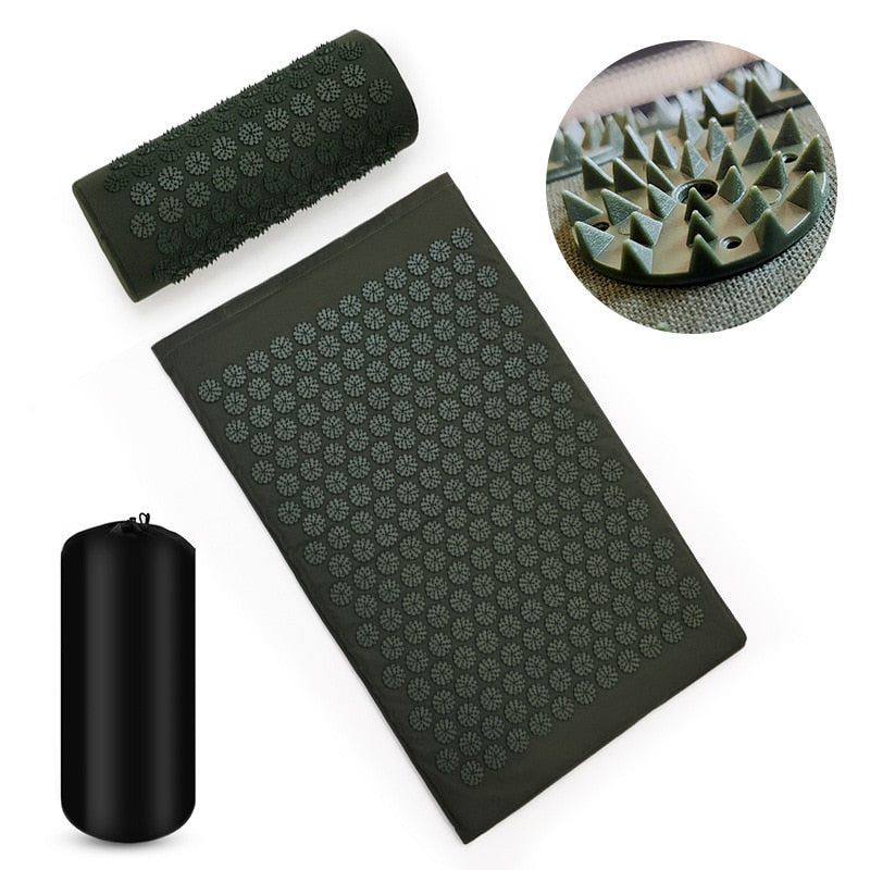 Cushion Shakt Massage Yoga Mat Army green