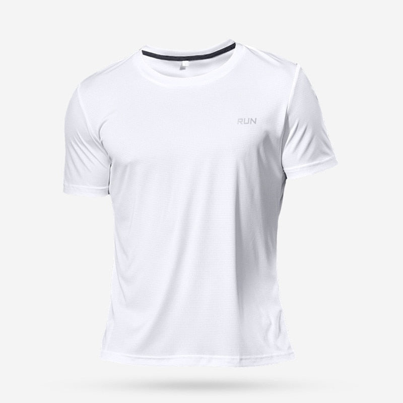 Men Compression Clothing Fitness Gym Set White Top