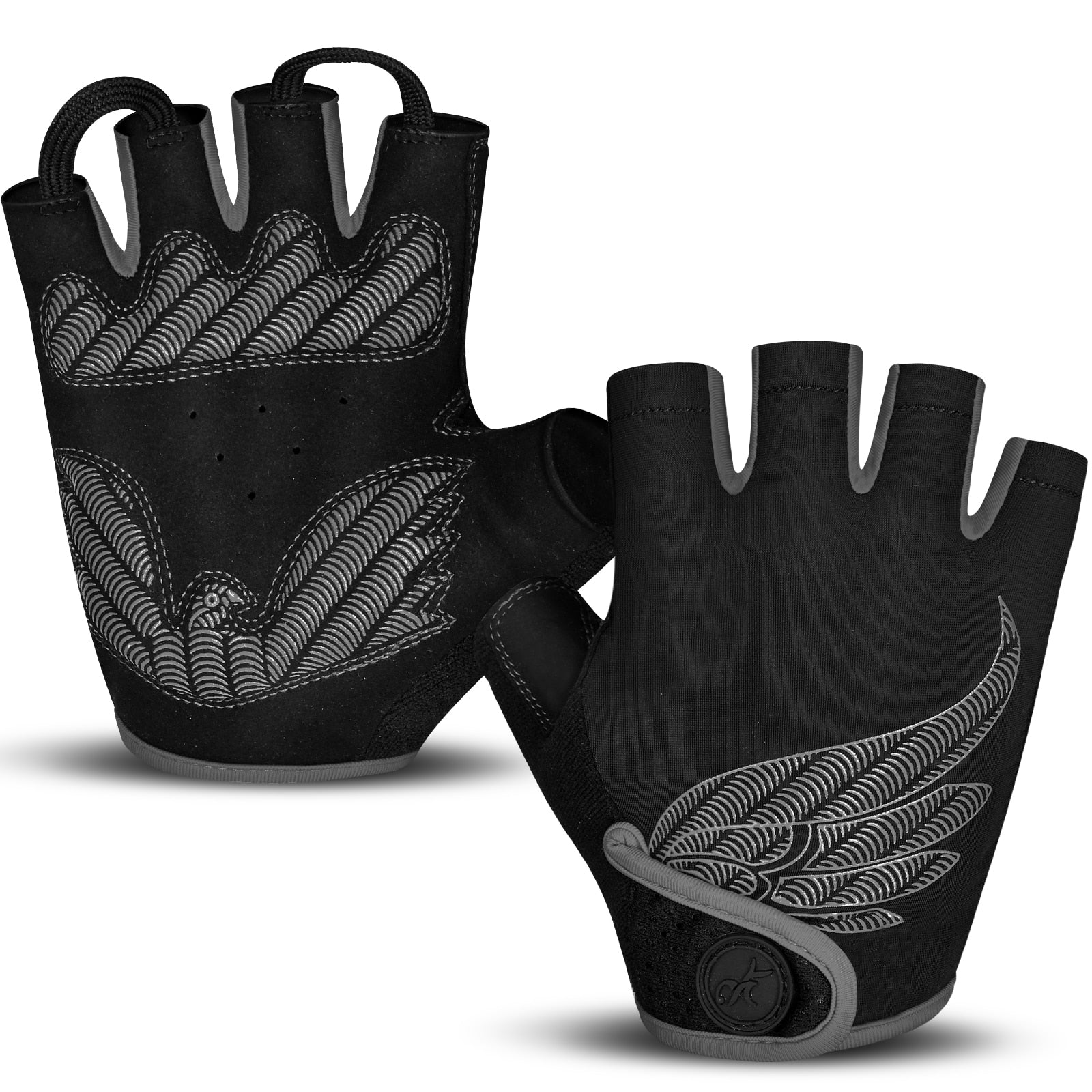 Men Women Summer Bike Gloves Gray