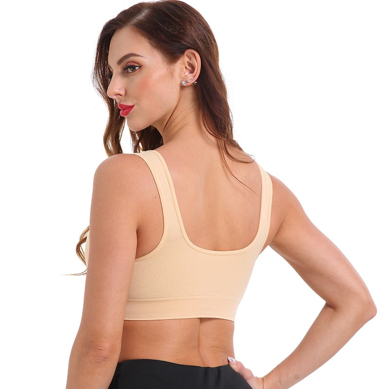 Women Sleep Brassiere Yoga Bra fashion apricot