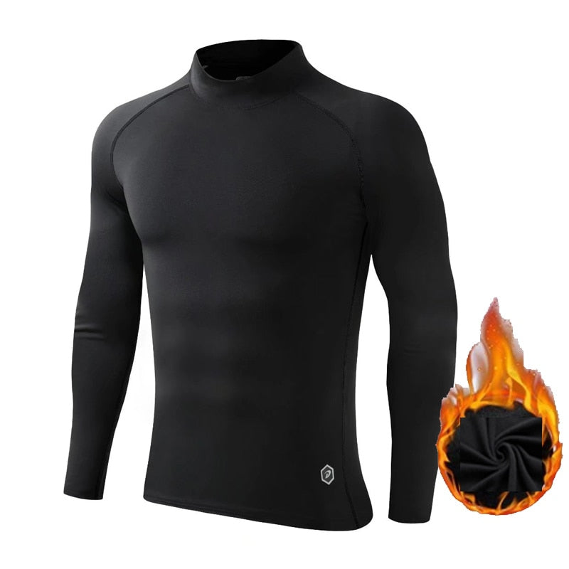 Men Fitness Thermal underwear Suit T-shirt 6