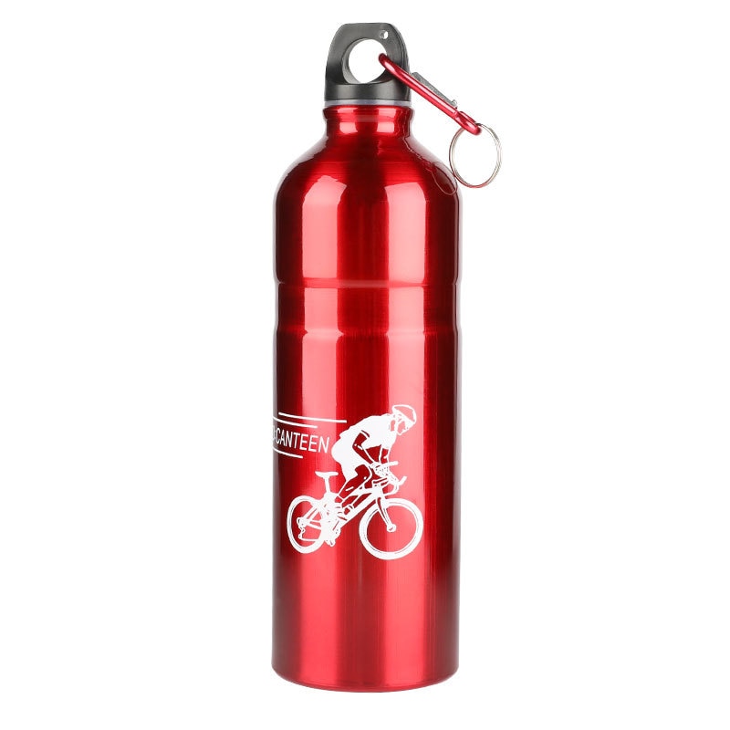 Sports 750mL Bicycle Aluminum Water Bottle Red