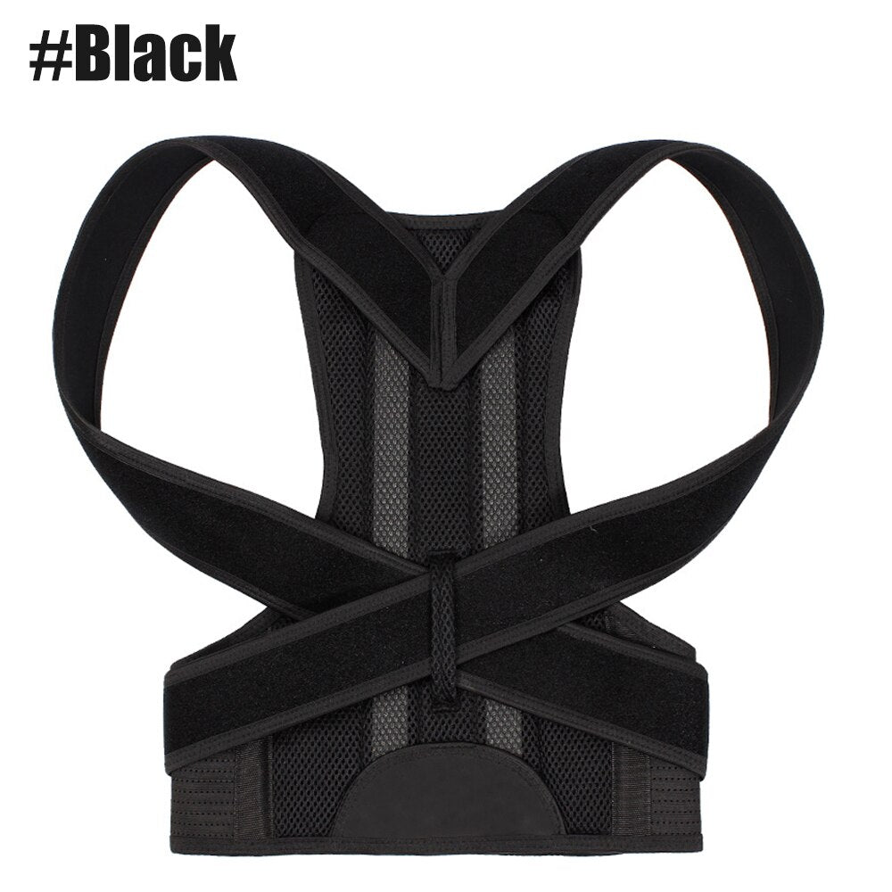 Breathable Lumbar Posture Corrector Black Back Support