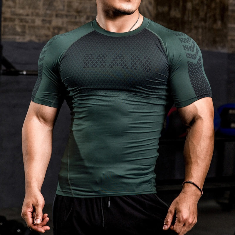 Mens Sport Fitness Compression Shirt