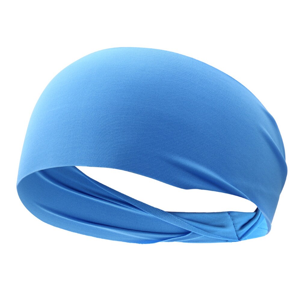 Men Absorbent Sport Headband Blue