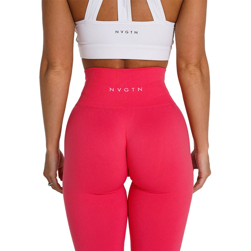 Women Soft Workout Tights Fitness Pants Hawaiian Pink
