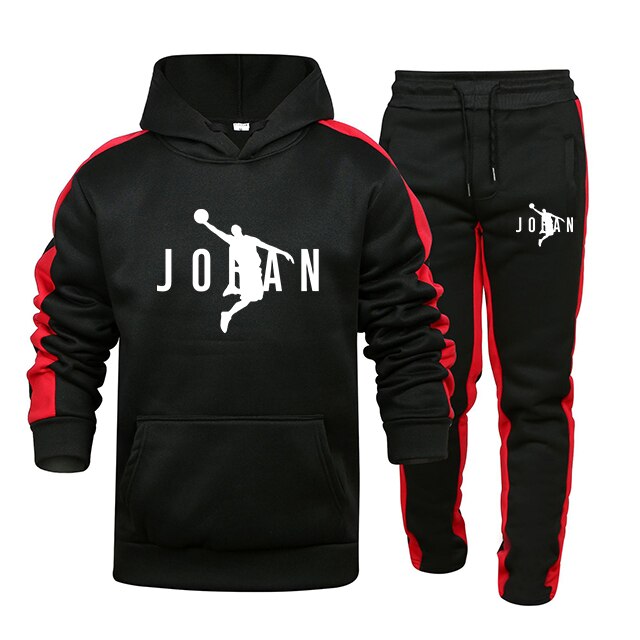 Men Sportswear Hoodie Sets black