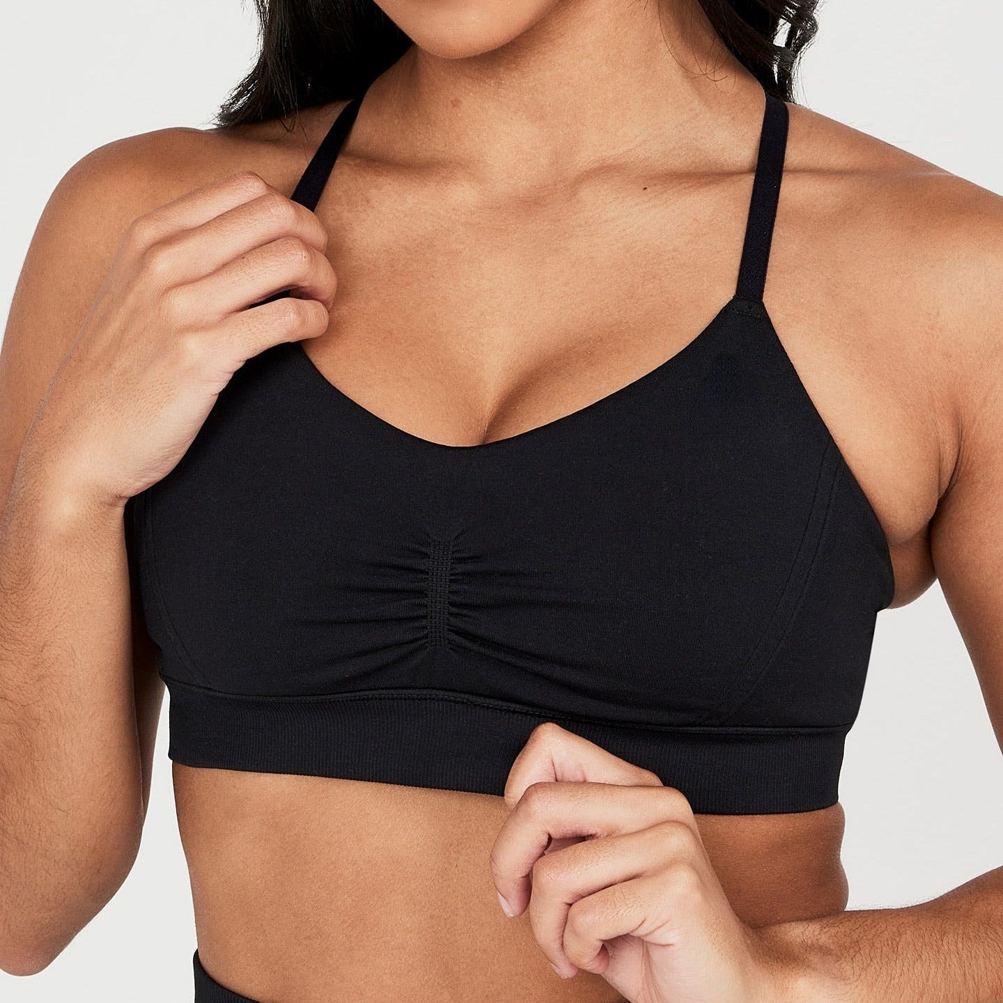 Women Seamless Oner Active Sports Bra Micro Black