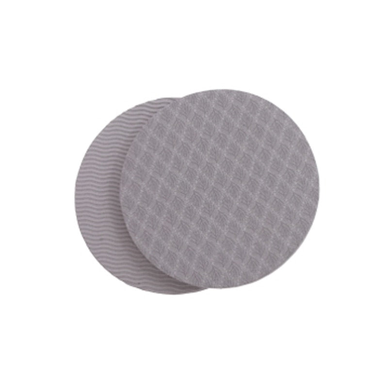 Portable Small Round Knee Pad 2pcs TPE grey