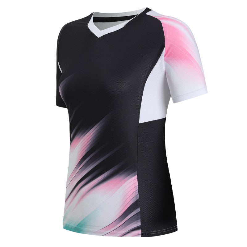 Women Badminton Training Shirts black