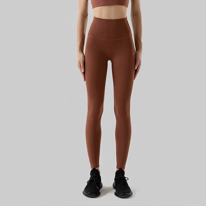 Women TRY TO BN Fitness Gym Leggings Bronze