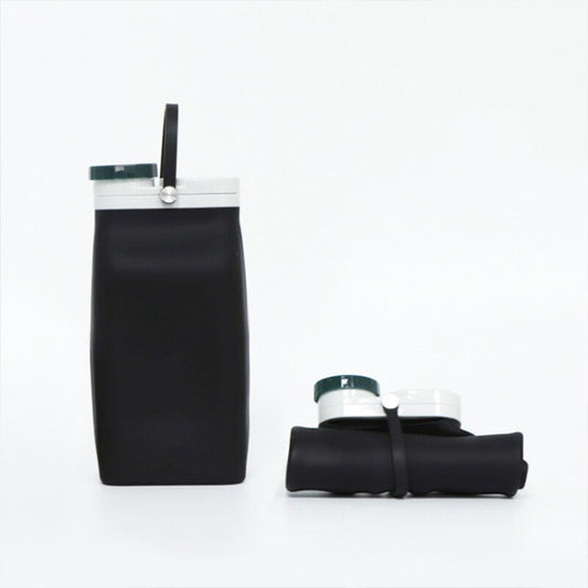 Portable collapsible leak-proof water bottle