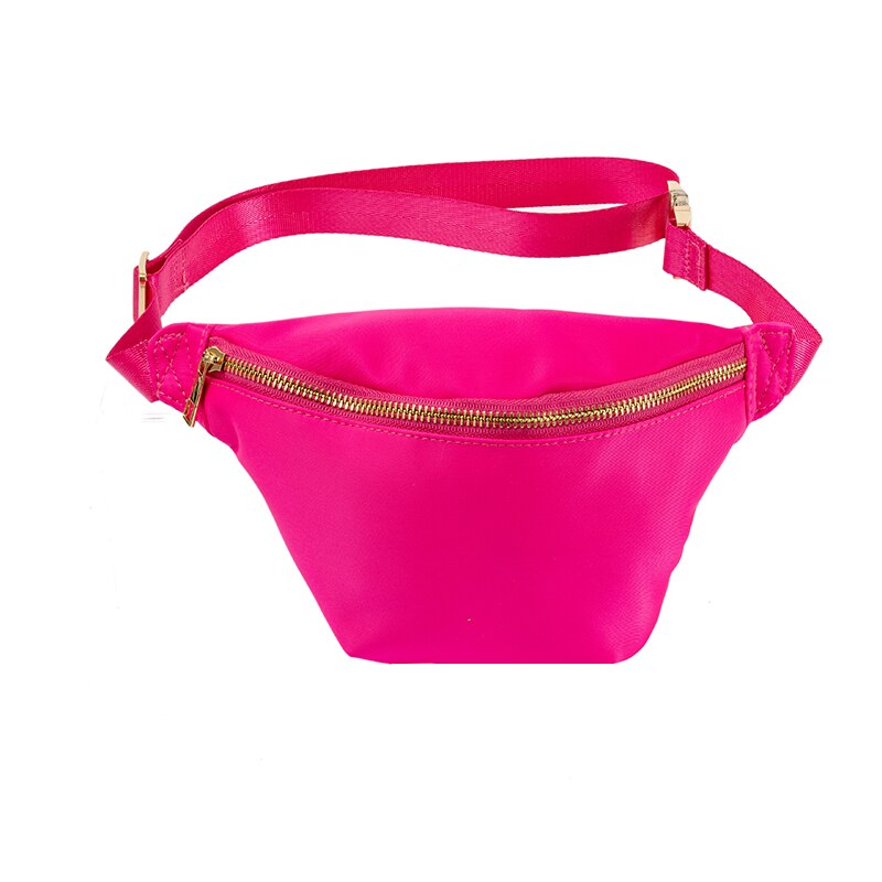 Men Women Sports Fanny Pack Belt Bag Rose pink