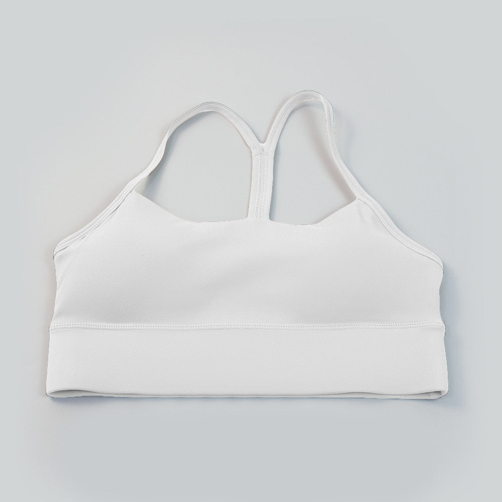 Shock proof Women Sports Fitness Bra white