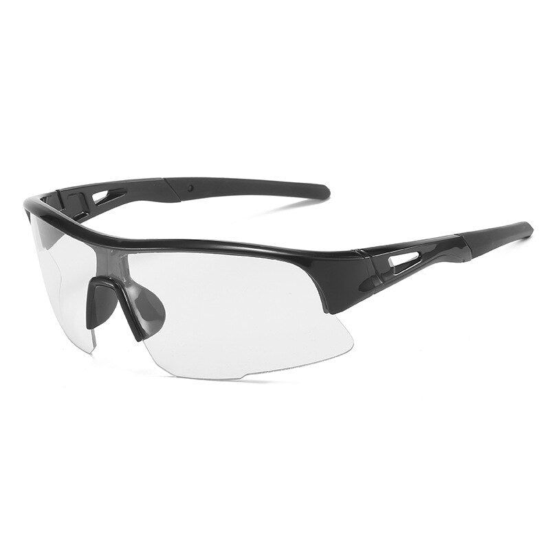 Man Safety Protective Cycling Sunglasses BLACK WHITE