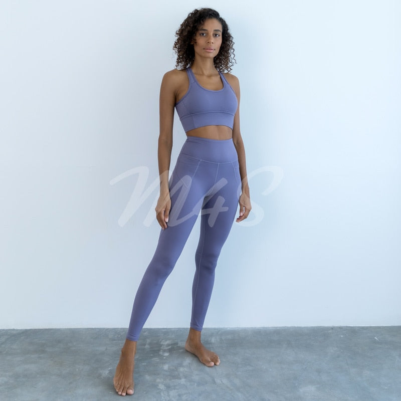 Seamless Ribbed Women Yoga Set