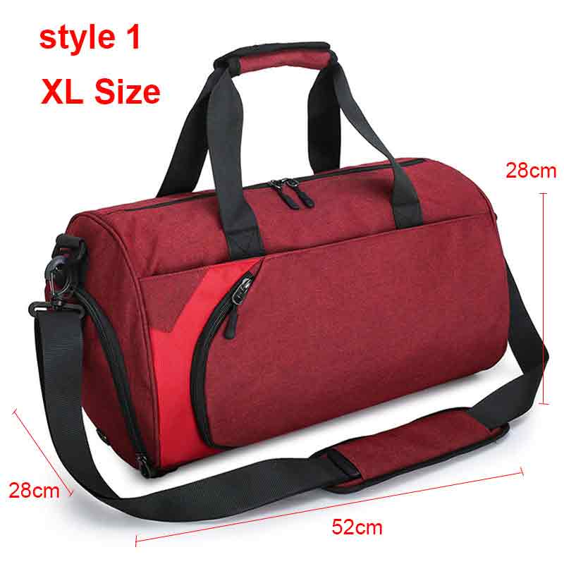 Men Gym Travel Sport Bags Style 1 XL Red