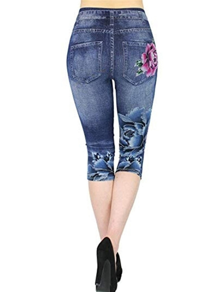 Flower Printed Capris Women Sexy Short