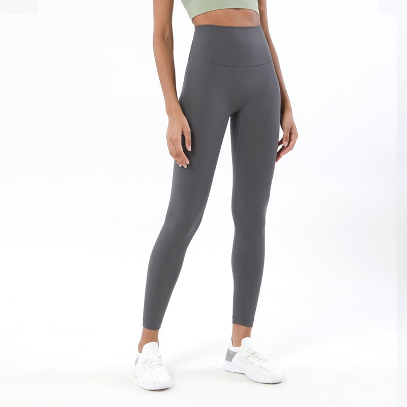 Women TRY TO BN Fitness Gym Leggings Titanium Gray