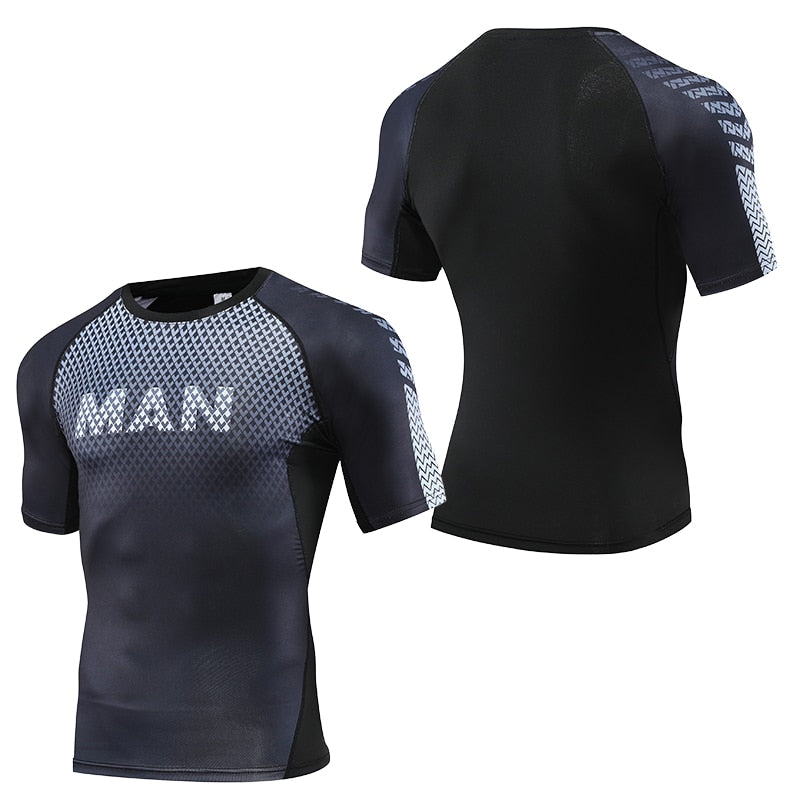 Mens Sport Fitness Compression Shirt