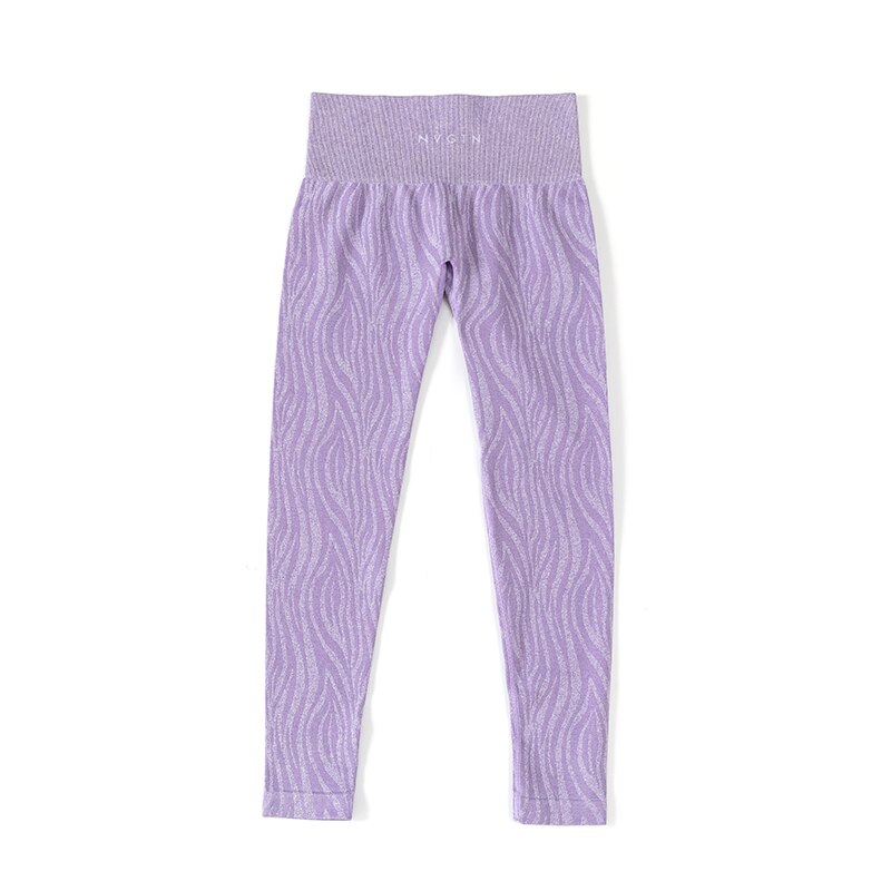 Women Zebra Pattern Seamless Leggings Pants Zebra Lilac