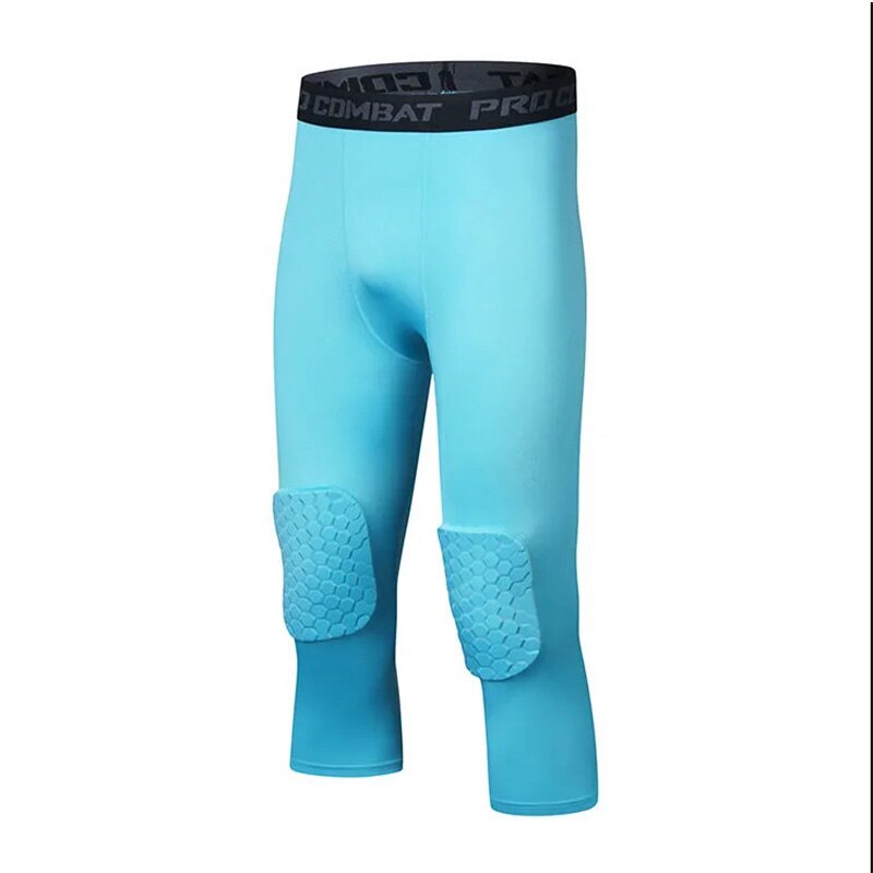 GYM Capri Running Tight Pants Blue