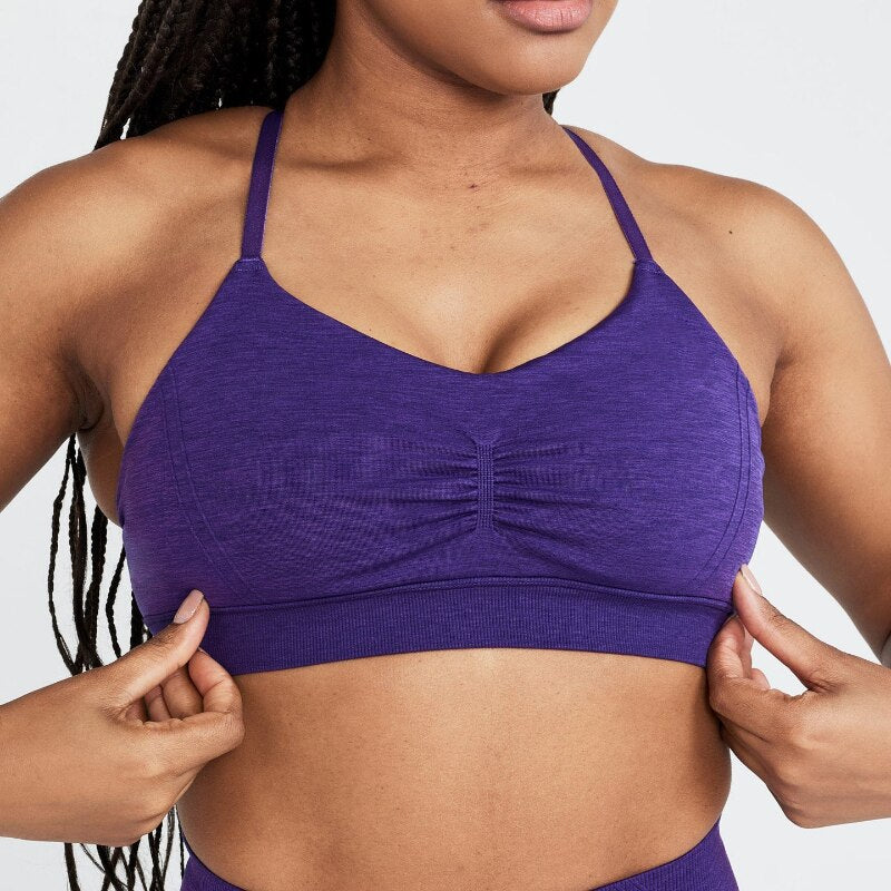 Women Seamless Oner Active Sports Bra Micro Amethyst