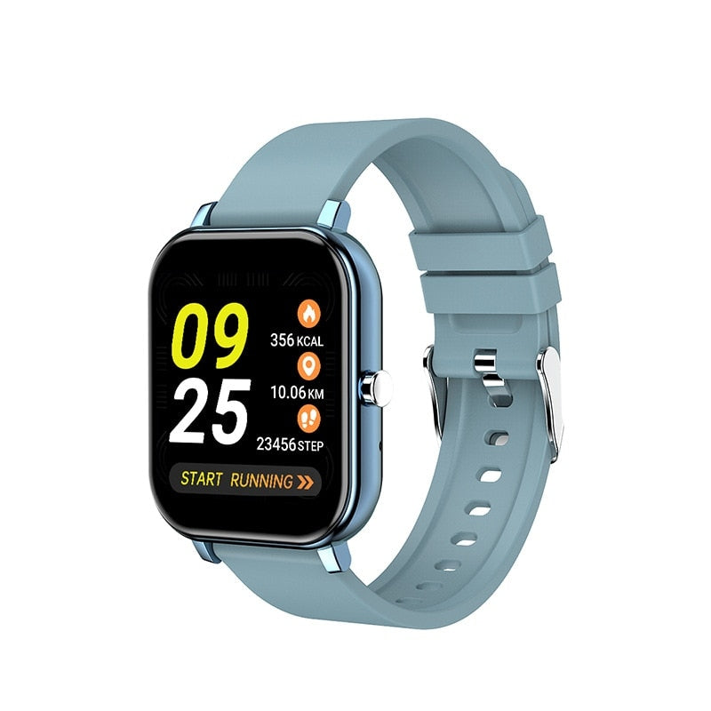 Full Touch Sport Smart Watch Blue silicone strap 5