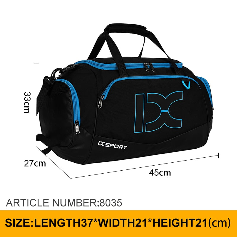 Men Gym Fitness Travel Bag oversized black blue