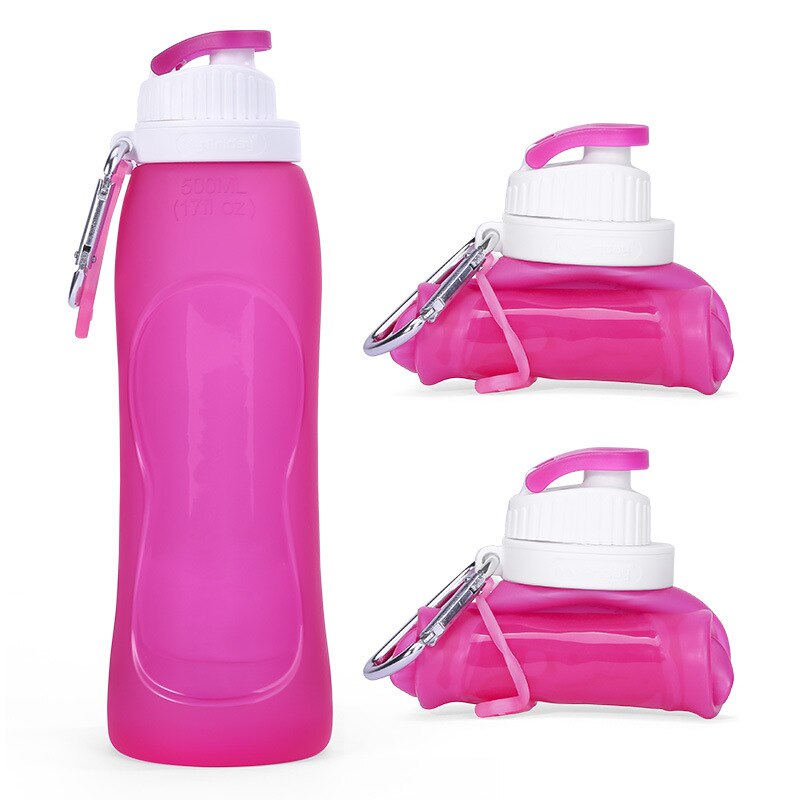 Sports 500ml Silicone Water Bottle C