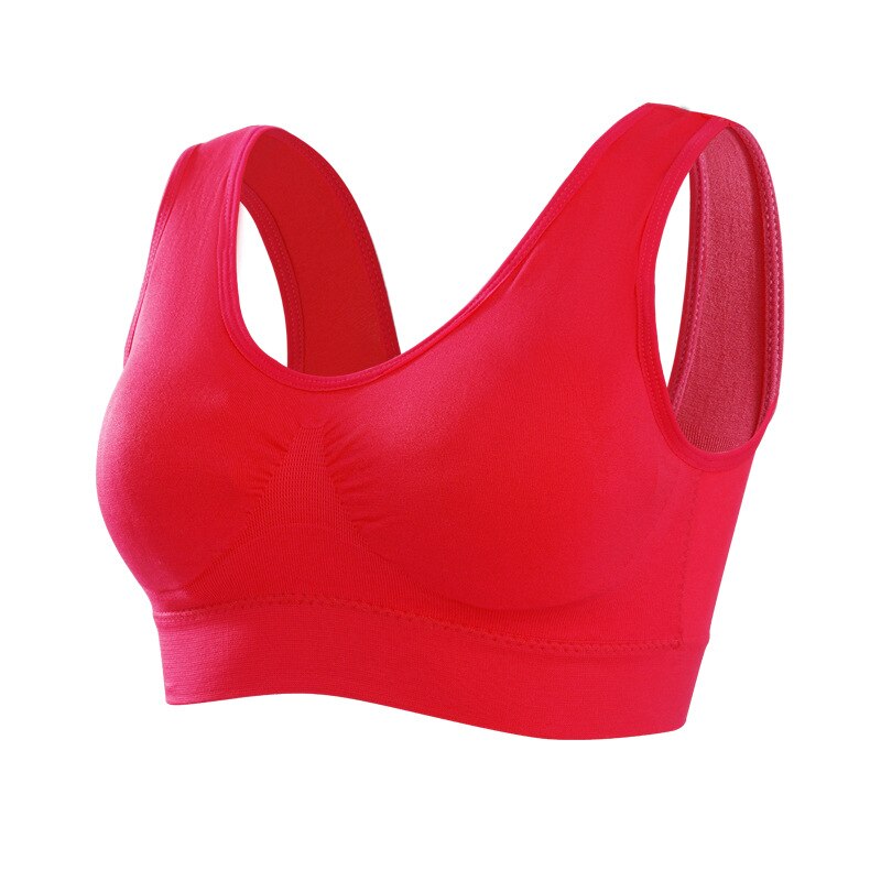 Women Seamless Sport Bra red