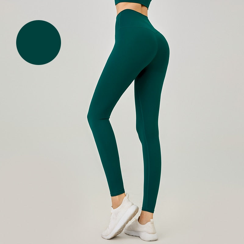 Women Naked feeling Gym Leggings Style17Ink Green