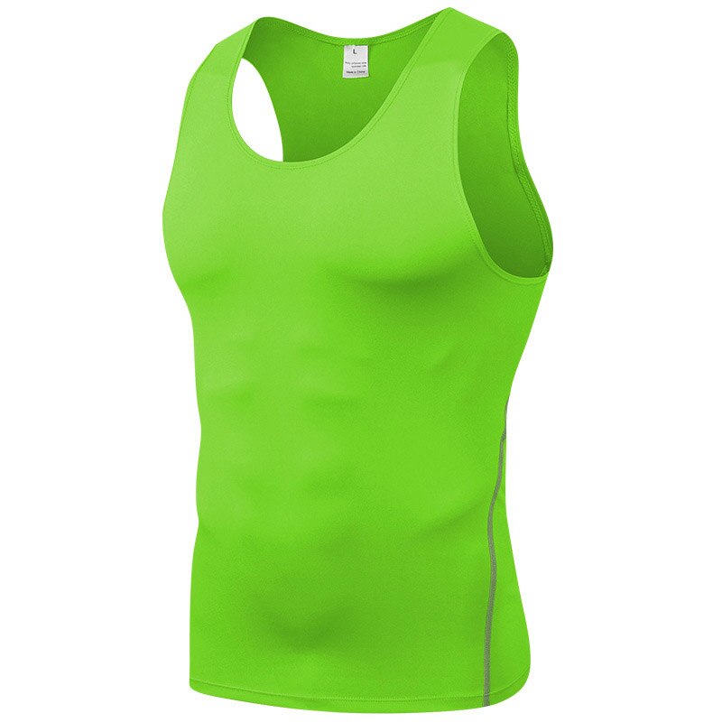 Sleeveless Gym Stretchy Tank Top Fluorescent green