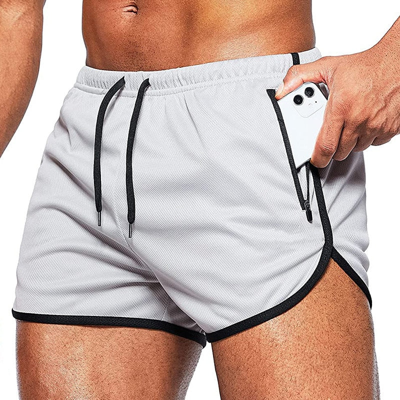 Summer Quick Dry Men Fitness Shorts grey