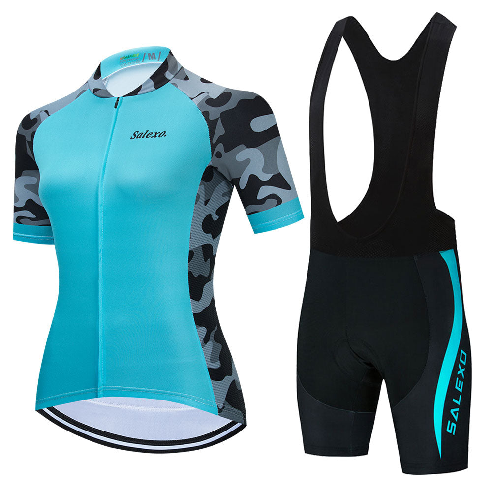 Salexo Women Summer Cycling Jersey cycling set 5