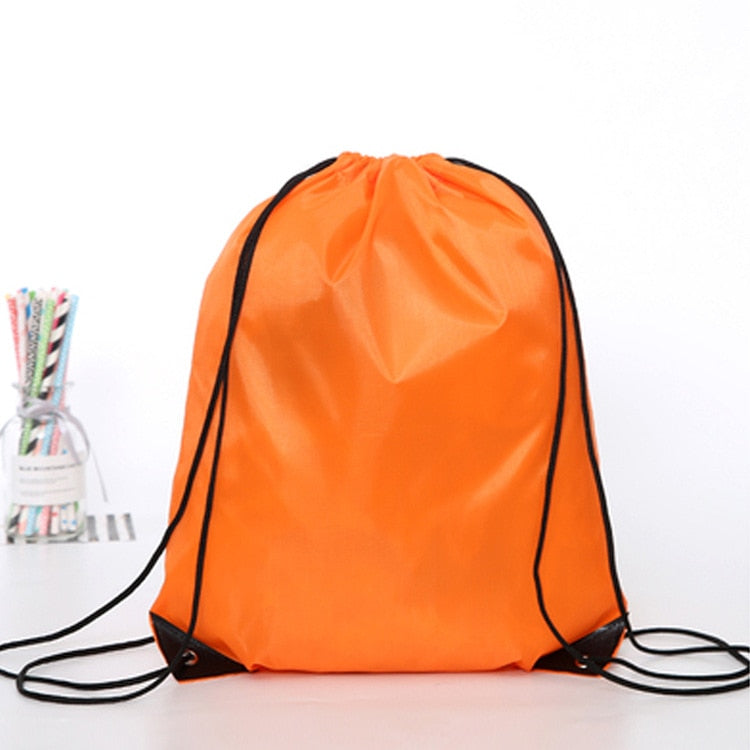 Drawstring Sack Sport Fitness Travel Backpack Orange