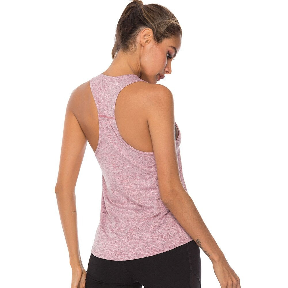 Women Racerback Workout Tank Tops Pink