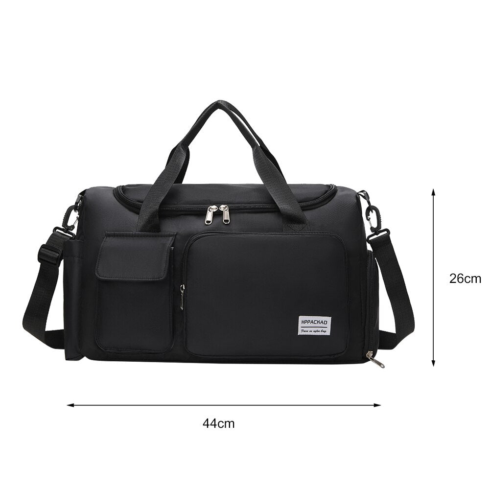 Portable Waterproof Luggage Handbag Black 1