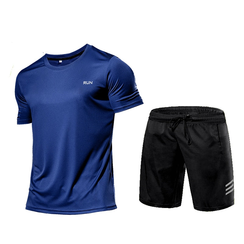 Men Compression Clothing Fitness Gym Set