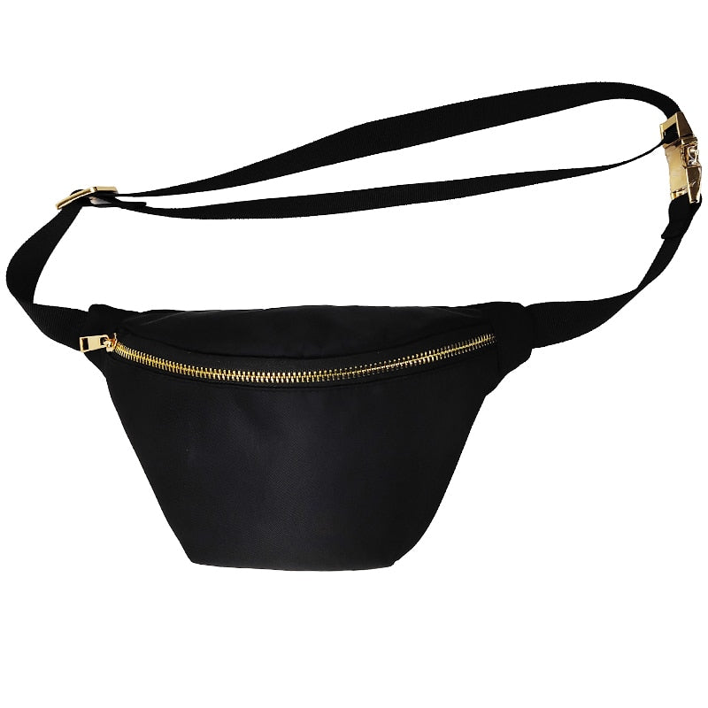 Men Women Sports Fanny Pack Belt Bag Black