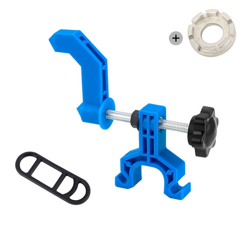 Mini Bicycle Wheel Truing Stand Blue With Wrench