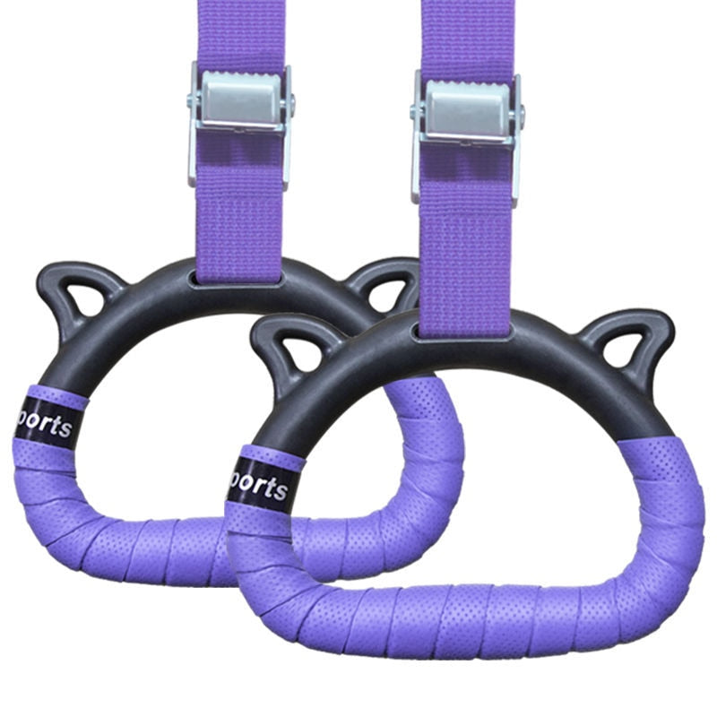 Adjustable Gymnastic Rings Set B purple