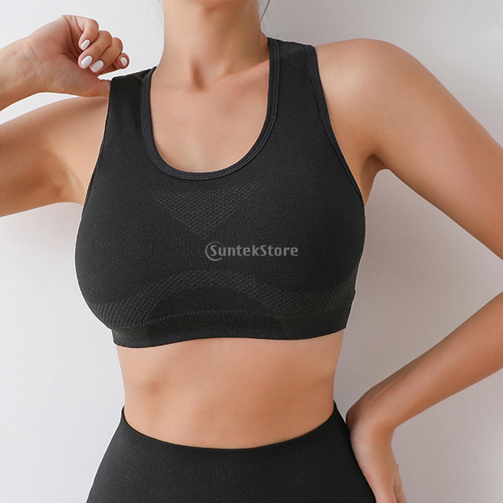 Women Yoga Push Up Sports Shorts black bra