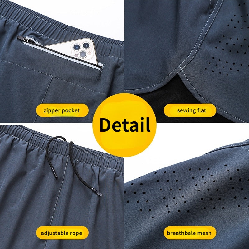 Men Double-deck Gym Shorts