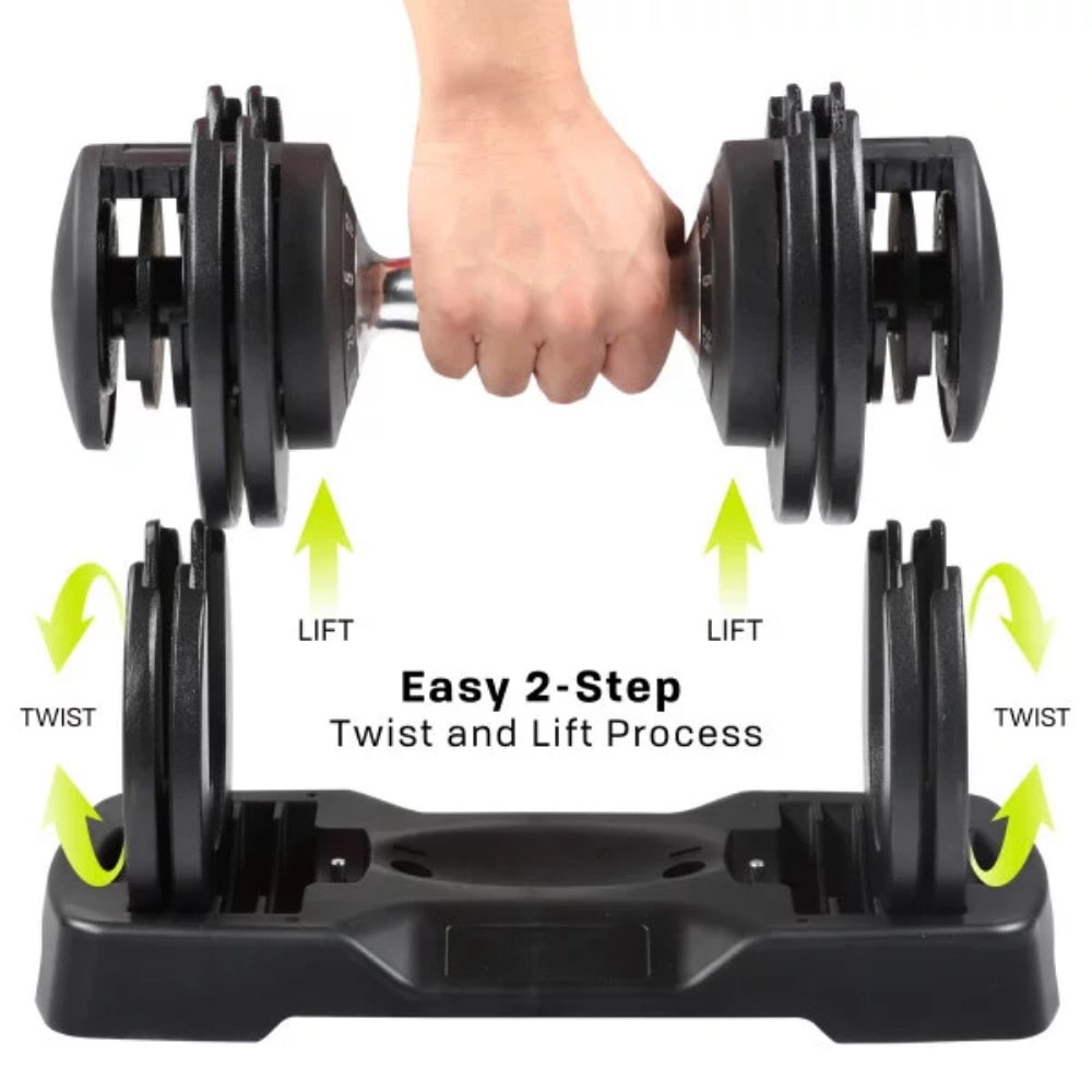 11-55lb Adjustable Dumbbell