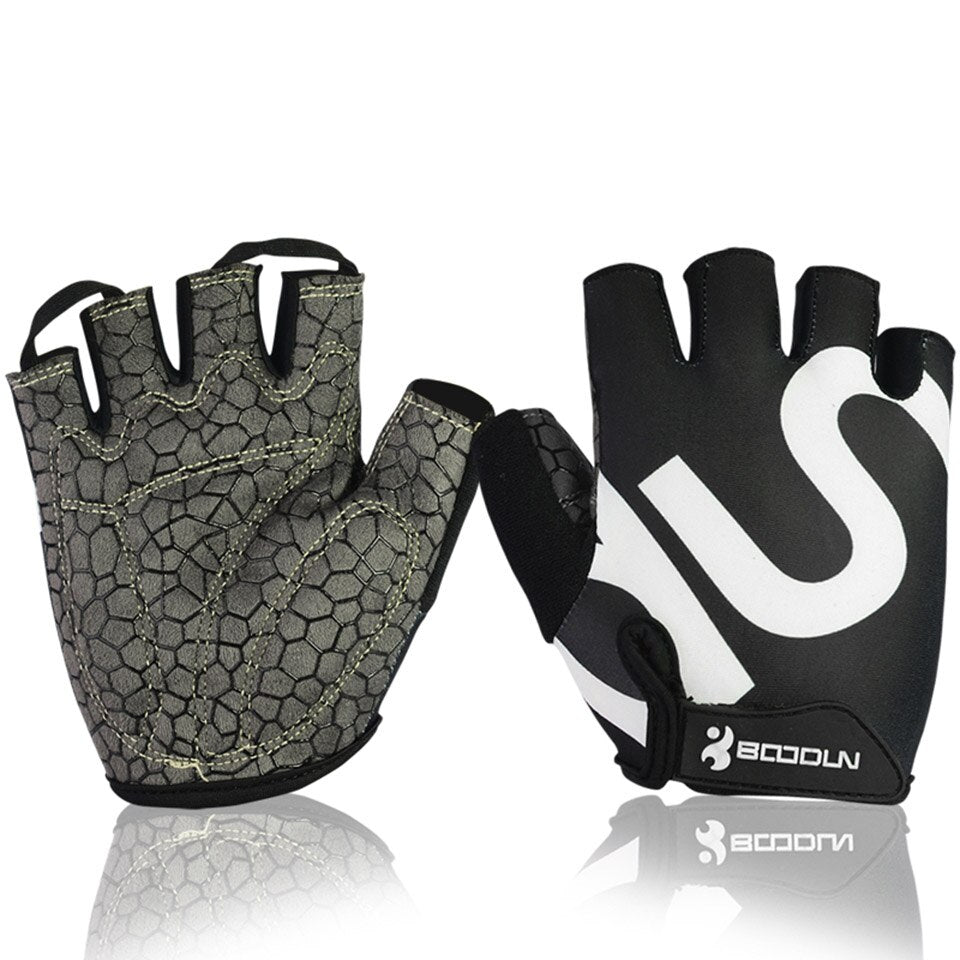 Half Finger Bicycle Gloves Black