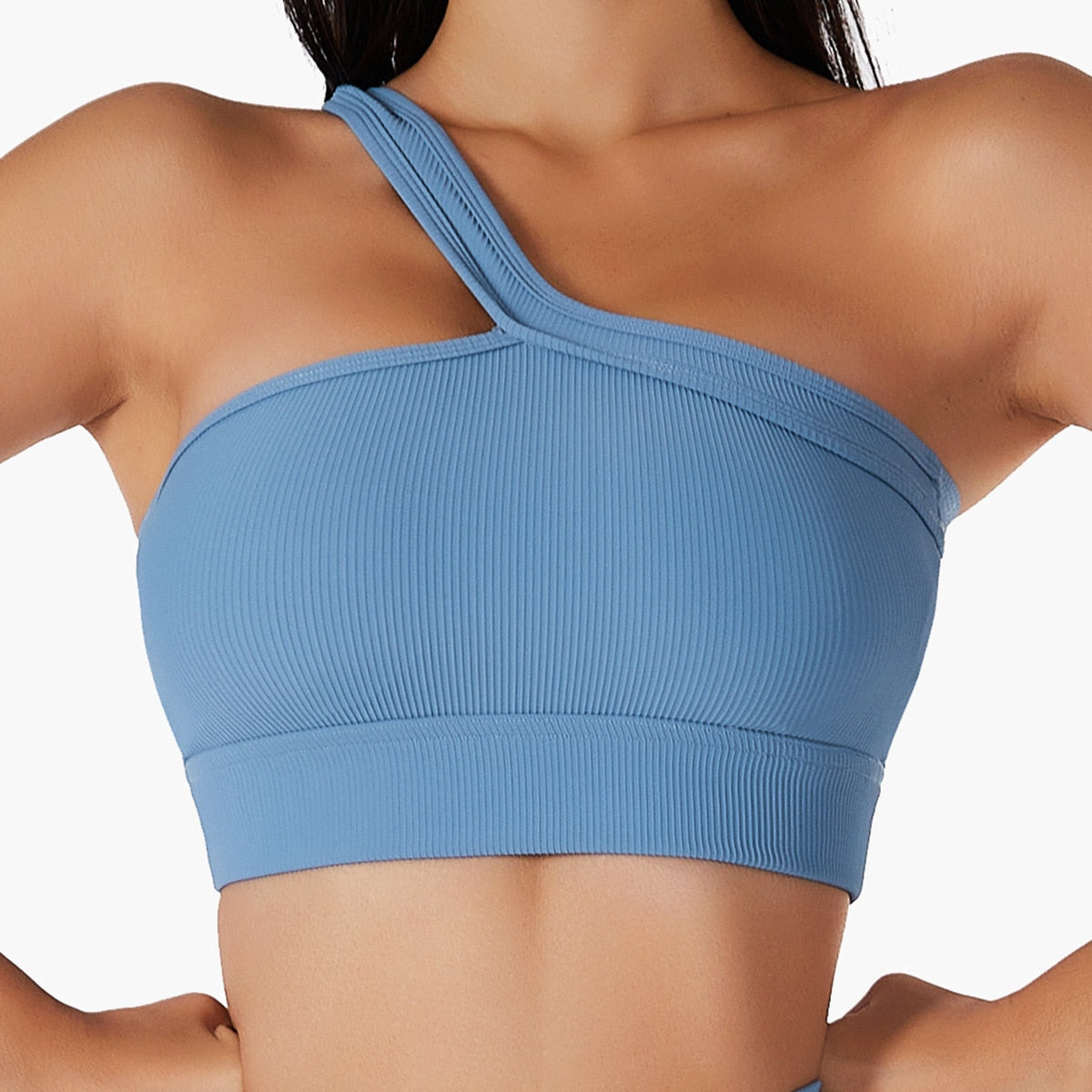 Seamless Women Yoga Sets Blue Bra A 1pc